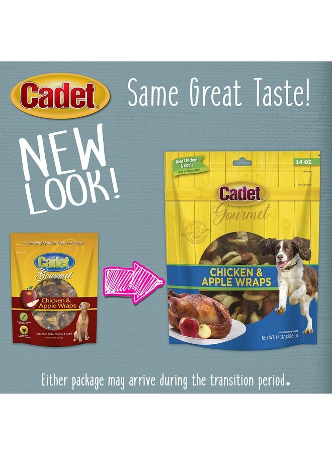 Cadet Cadet Gourmet Chicken & Apple Wrapped Dog Treats Wraps - Healthy & Natural Chicken & Apple Dog Training Treats for Small & Large Dogs - Inspected & Tested in USA (14 oz.)  - Image 5