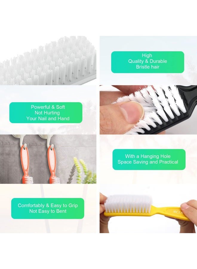 NICEMOVIC 10 Pcs Handle Grip Nail Brush, Hand Fingernail Cleaner Brush Manicure Tools Scrub Cleaning Brushes Kit, Use for Toe and Nail Cleaning (Bright Colors) - Image 5