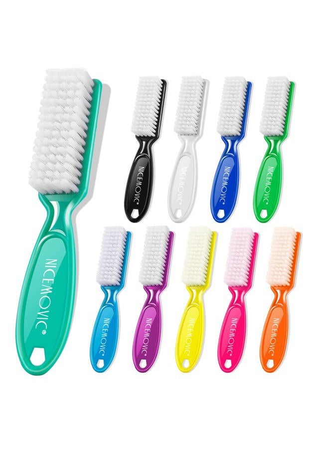 NICEMOVIC 10 Pcs Handle Grip Nail Brush, Hand Fingernail Cleaner Brush Manicure Tools Scrub Cleaning Brushes Kit, Use for Toe and Nail Cleaning (Bright Colors) - Image 1