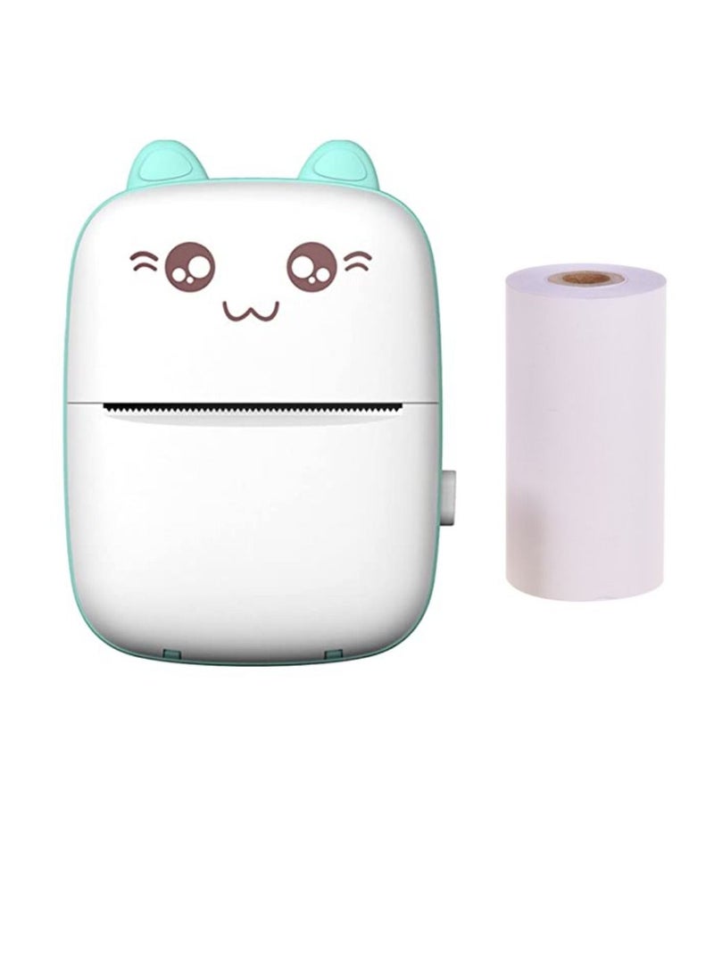 DIGI CORE Mini Portable Thermal Wireless Printer with 1 Roll Paper And Bluetooth Thermal Printer Wireless Pocket Label Printer  For Printing Mobile Phone Pictures Receipts Notes Lists Printer  - Image 1
