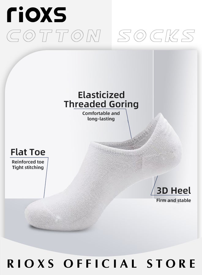 RIOXS No Show Socks Set, 6 Pairs of Low-cut Liners Socks, Anti-slid Invisible Socks, High-quality Athletic Socks, Easy to Match Different Kinds of Shoes  - Image 2