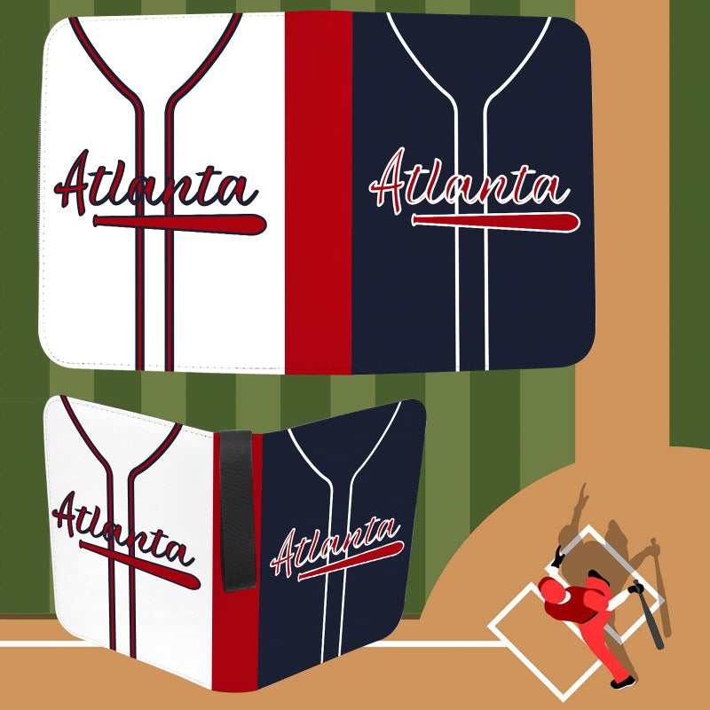 KivolFun Baseball Card Binder with Sleeves 900 Pocket  Atlanta Baseball Card Holder for Trading Cards Baseball Collector Album Sports Card 3 Ring Binder Storage Book Folder Organizer for Kids Gift  - Image 5