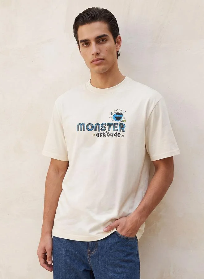 SP Characters Regular Fit Crew Neck Short Sleeves with Graphic T-shirt