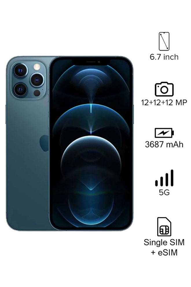 Apple iPhone 12 Pro Max With Facetime 128GB Pacific Blue 5G - Middle East Version - Image 1