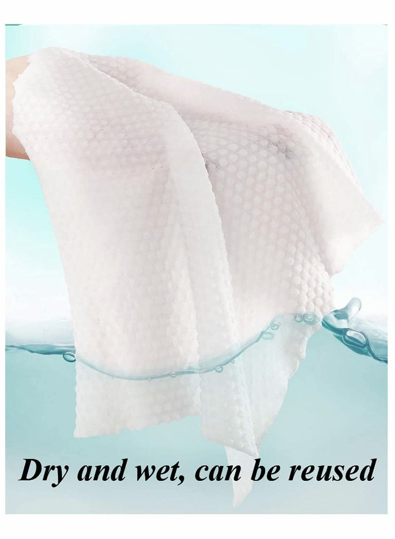 Cotton Facial Dry Wipes 100 Count, Deeply Cleansing Face Towel, Multi-Purpose for Skin Care, Make-up Wipes, Face Wipes and Face Towel Super Soft Cotton Tissue Dry Wet Dual Use Cotton, Facial Tissue - Image 4