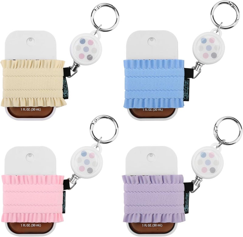 Beautyflier Beautyflier 4pcs Elastic Holder Sleeve for Touchland Power Mist Hand Sanitizer Spray, Cute Hand Sanitizer Holder for Gentle Mist, Glow Mist and Power Mist 1FL OZ, Best Gift for All Ages 