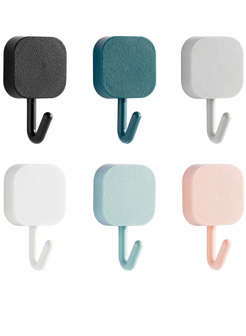 18PACK Adhesive Hooks Heavy Duty Wall Waterproof Oilproof Kitchen for Hanging Coat Hat Towel Robe Key Clothes Hook Mount Home Bathroom Office - Image 1