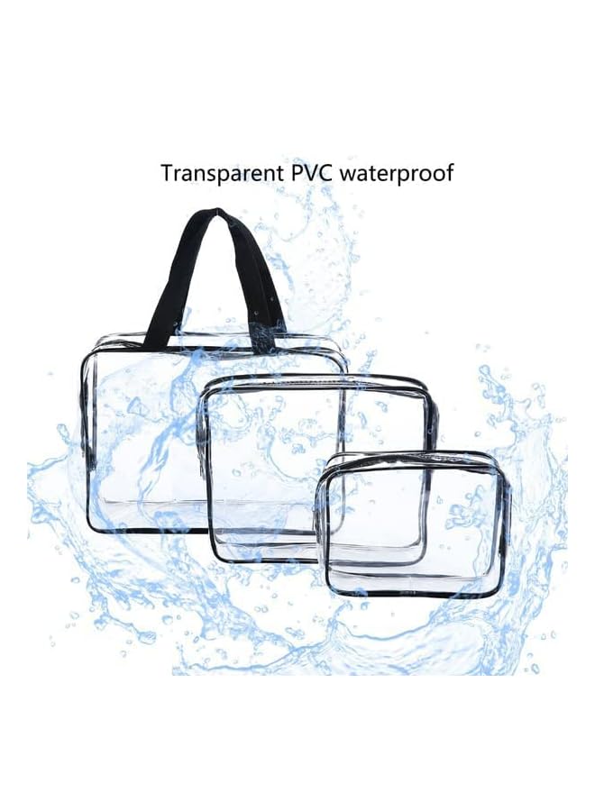 vesus Clear Portable Makeup Cosmetic Toiletry Travel Bath Wash Storage Bag Transparent Waterproof Pouch Organizer Make Up Bag, Pink - Image 2