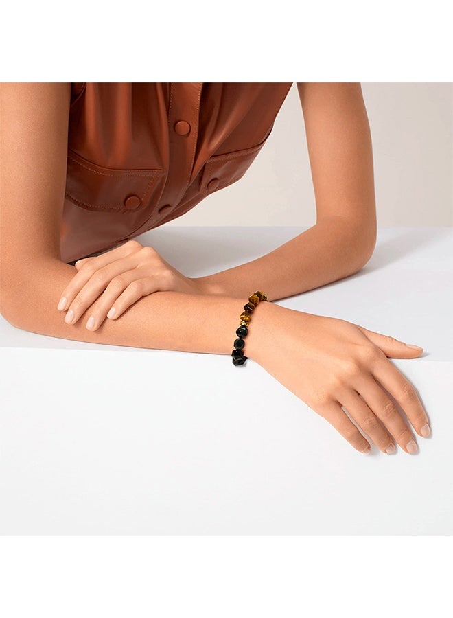 EELHOE Tiger's Eye Stone Black Obsidian Bracelet, Hand Chain, Beaded Bracelets for Women and Men, Men Jewelry, Blessing Bracelet, Bringing Good Luck, Health, Courage and Strength, Gifts for Men and Women - Image 2