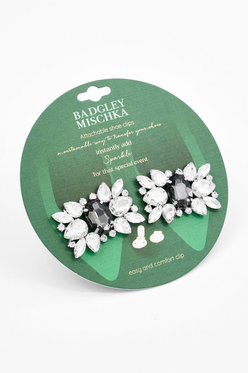 Badgley Mischka Women 1 Pair Embellished Attachable Shoe Clips, Muticolor - Image 1