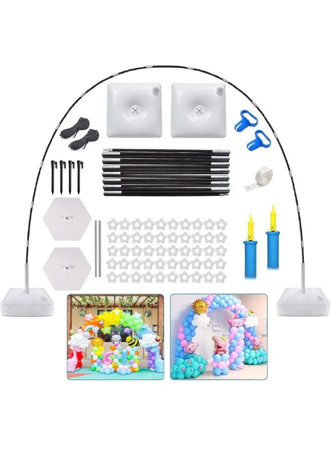 HALAMODO Balloon Arch Kit With Base,10FT Wide High Adjustable Balloon Arch Stand with Water Fillable Base,Manual Pump 50 Pcs Balloon Clips Balloon Knotter Wedding Birthday Party Decorations - Image 3