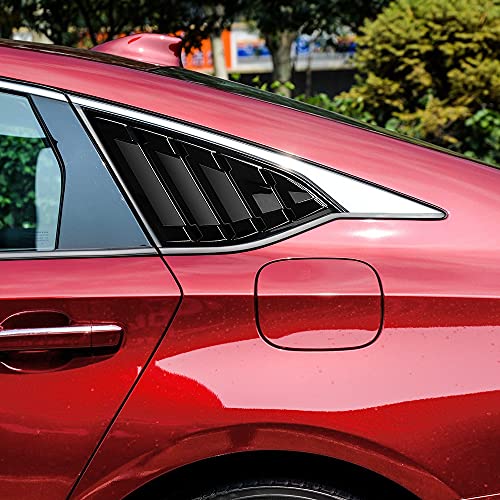 DLOVEG Rear Side Window Louvers Compatible for Honda Accord 2022 2021 2020 2019 2018 Accesories Sport Style Air Vent Cover (Bright Black) - Image 5