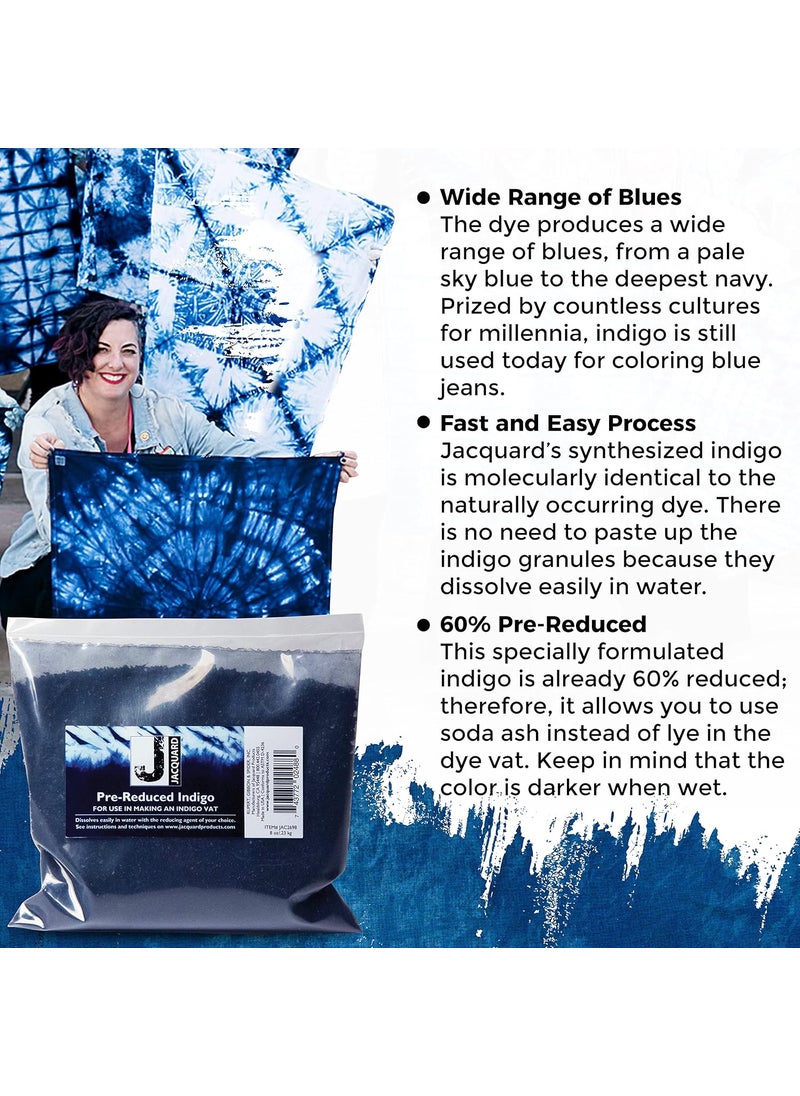 Jacquard Jacquard Blue Indigo Dye  8 Oz Create Your Own Shibori Bag Macrame Pillow  - Image 3