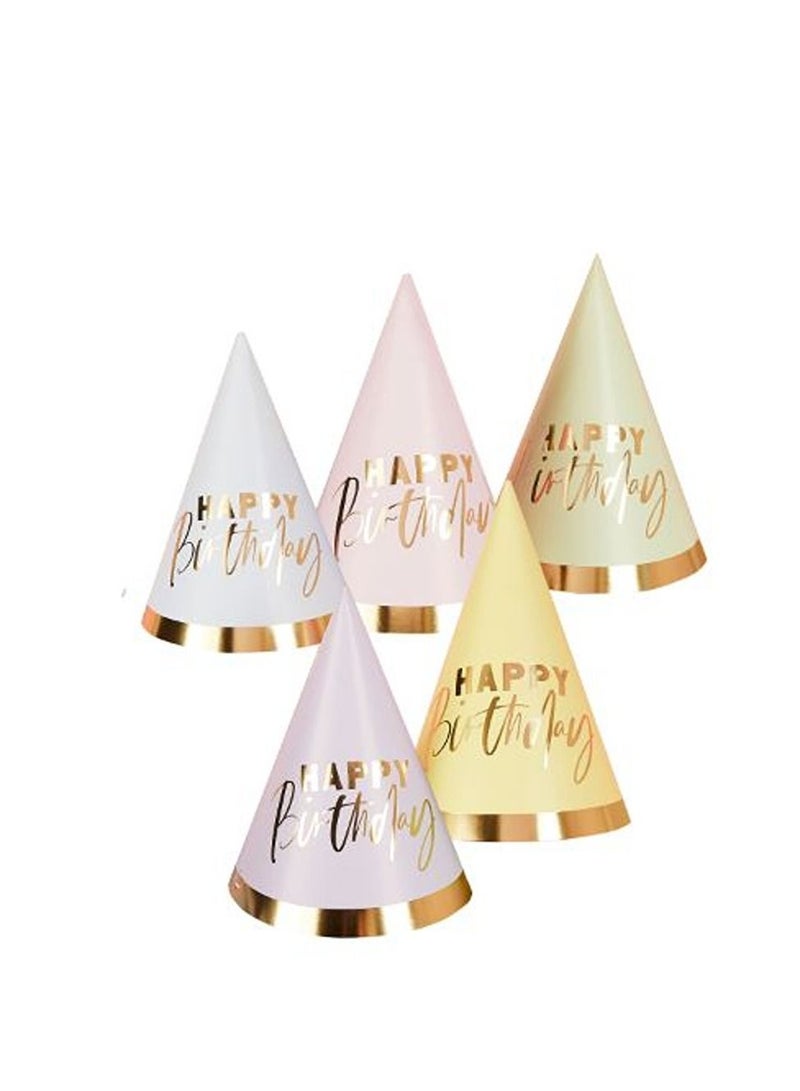 Pastel 'Happy Birthday' Party Hats