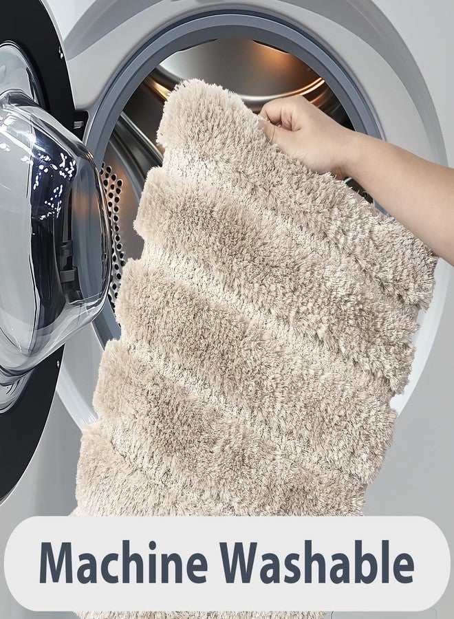 DOMUSTEX Washable Bathroom Rug 24" x 36", Extra Soft Bath Mat, Absorbent and Non Slip Bath Rug for Shower, Bathtub, Sink, Floor - Image 5