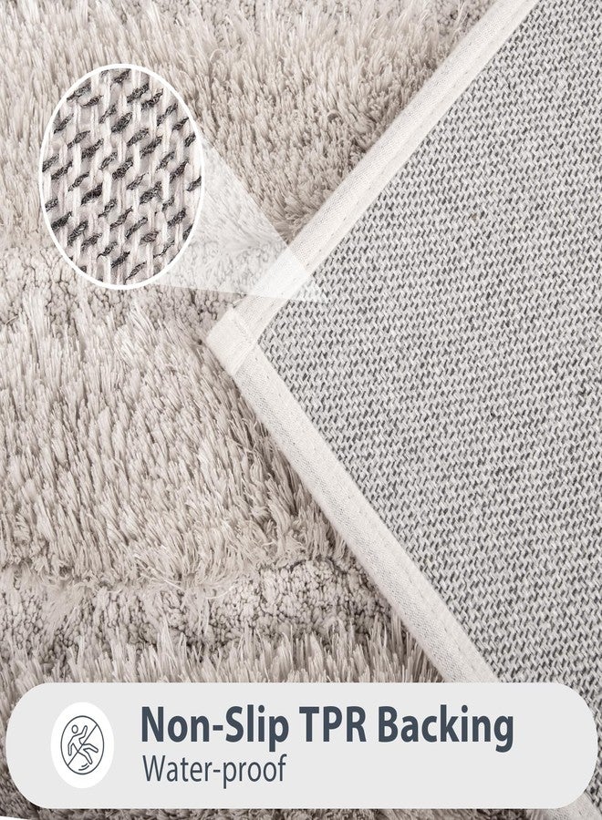 DOMUSTEX Washable Bathroom Rug 24" x 36", Extra Soft Bath Mat, Absorbent and Non Slip Bath Rug for Shower, Bathtub, Sink, Floor - Image 4