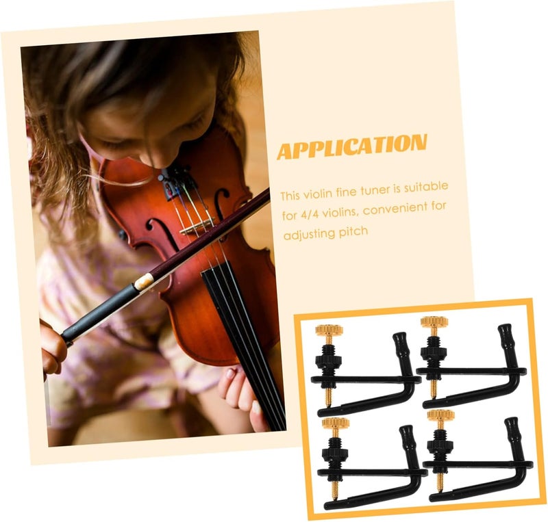 Violin Fine Tuners String Adjusters for Violins Easy Installation Design for Strings Compatible Acoustic and Electric Models - Image 5