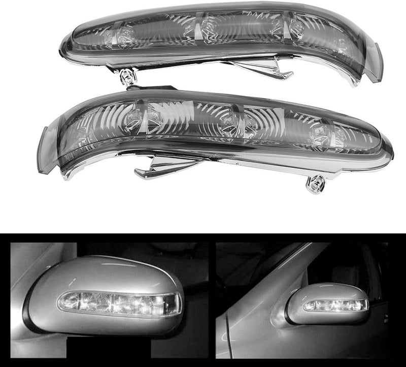 comfrt 1Pair Rearview Side Mirror Turn Signal Indicator Smoke Lens Replacement for Mercedes W220 S-Class W215 CL-Class Mercedes W220 Mirror Light - Image 5