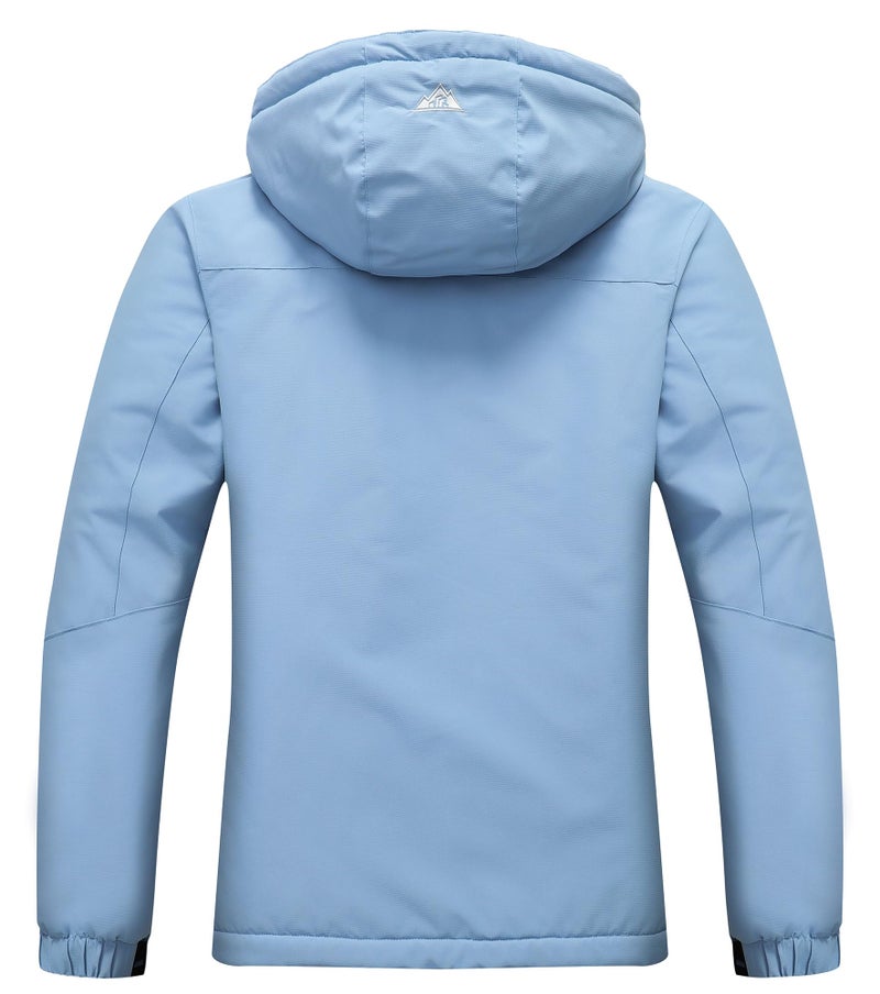MOERDENG Women's Ski Jacket Waterproof Winter Coat Hooded Snowboarding Jacket - Image 3