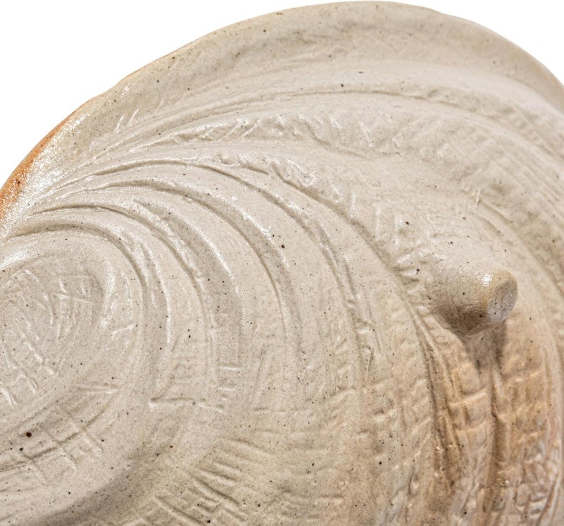 Creative CoOp 625 Inches Stoneware White Shell Abalone Set of 6 Plates - Image 4