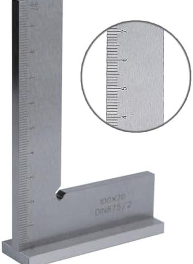 Stainless Steel L Shape 90 Degree Carpenter Square Woodworking Ruler with Measuring Scale - Image 4