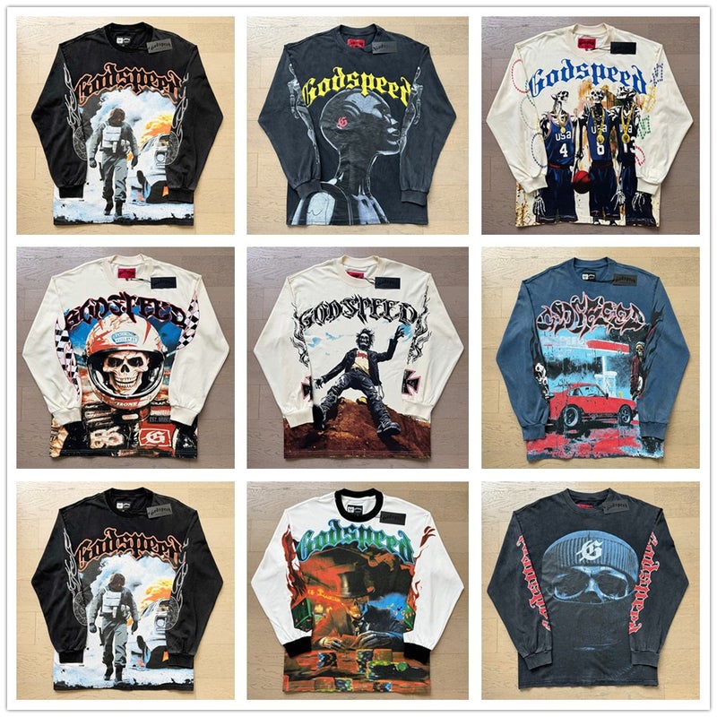 2025 Spring New Trendy Brand Men And Women Couple Wear Large Size Loose Pullover Long-Sleeved T-Shirt Youth Tee - Image 2