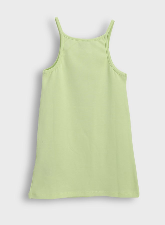 LC WAIKIKI Girl's Halter Neck Cotton Summer Dress - Image 2