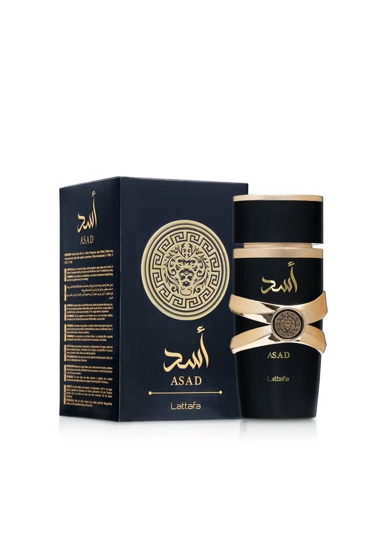 Latafa Asad Eau De Parfum 100ml Long Lasting Arabic Perfume for Men Woody Spicy Fragrance with Amber Vanilla Luxury EDP Spray - Image 2