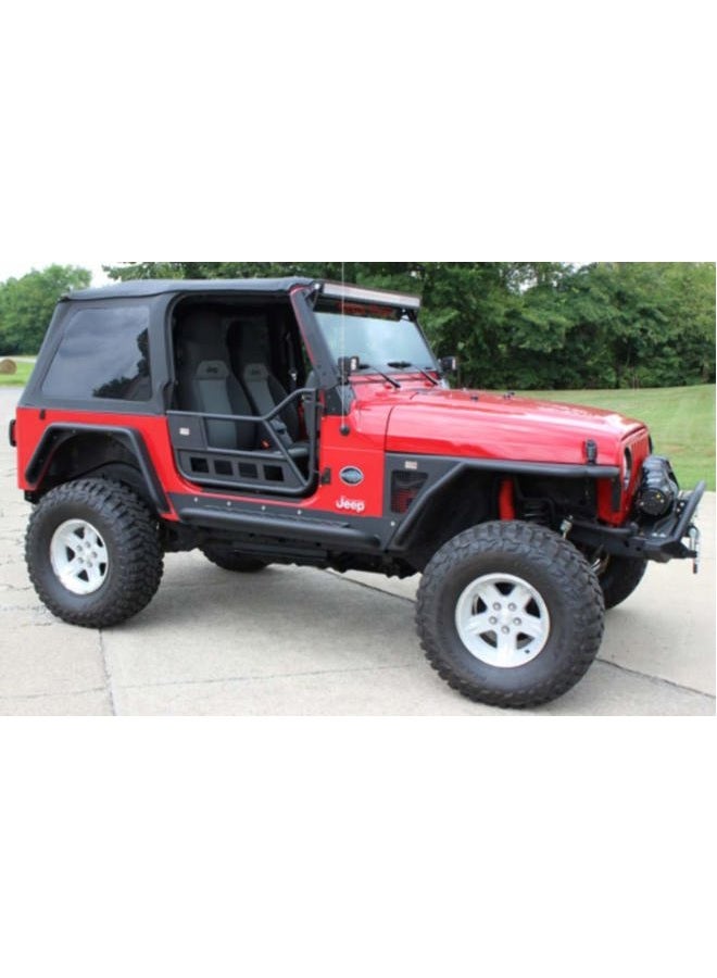 Fishbone Offroad Automotive Fishbone Offroad FB24077 Jeep Front Tube Doors 97-06 Wrangler TJ Black Textured Powdercoat Steel - Image 4