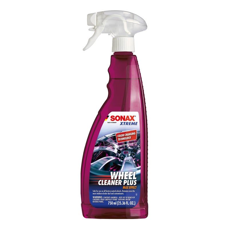 SONAX Wheel Cleaner Plus 230400 | Non-Acid, Color-Changing Rim Cleaner for Brake Dust, Grime, and Dirt Removal | Safe for All Wheels and Finishes | Powerful Deep Cleaning Formula | 750ml (25oz) - Image 1