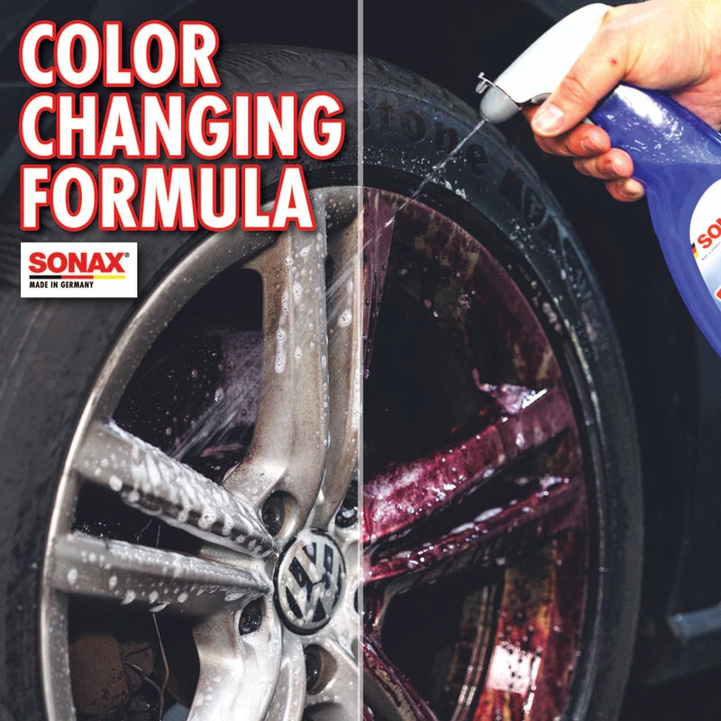 SONAX Wheel Cleaner Plus 230400 | Non-Acid, Color-Changing Rim Cleaner for Brake Dust, Grime, and Dirt Removal | Safe for All Wheels and Finishes | Powerful Deep Cleaning Formula | 750ml (25oz) - Image 2