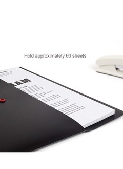 SYOSI A4 Envelopes Folders, 5 Pieces A4 Plastic Envelopes for Paperwork, Document Folders with Snap Button Closure, Plastic File Folders for School Office Home, A4 Letter Size (Black)  - Image 5