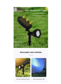 Sun Power Outdoor Ground Lights Waterproof 7W Warm Spot Lights Pathway Lights 45° Angle Adjustable for Garden Lawn Yard (RGB)  - Image 2