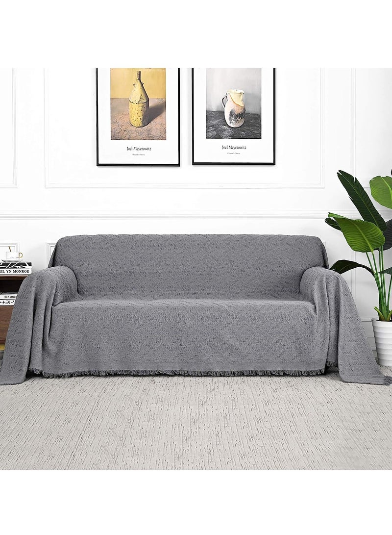 Alissa Thickened Couch Cover cloth Weave Sofa Cover,shawl for women with Fringe Soft Warm Cover for for Sofa Bedding Living Room Decoration 180x260cm - Image 2