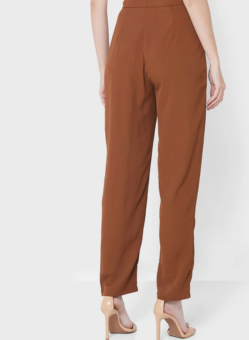 ELLA Straight Cut Pleated Pants