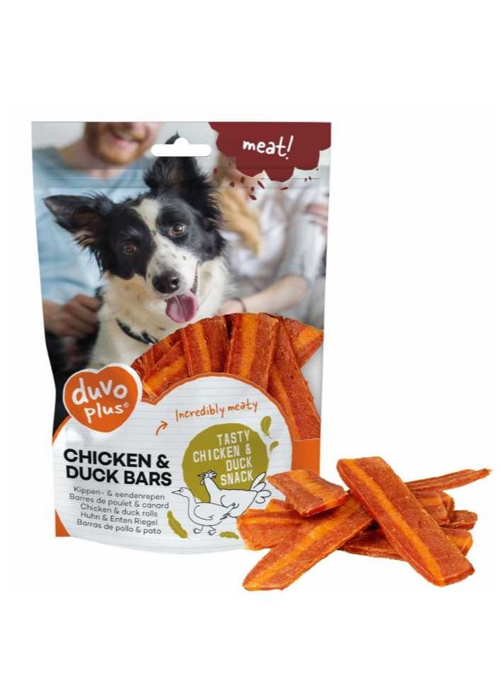 Duvo + Dog Chew Meat! Chicken & Duck Bars 100g - 9 Pcs - Image 1