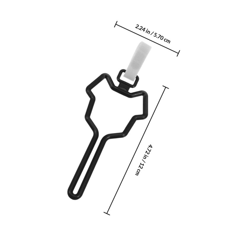 حامل أكياس نفايات الكلاب بدون استخدام اليدين مشبك مثبت المقود حامل أكياس فضلات الحيوانات الأليفة أسود 2 قطعة - Image 3