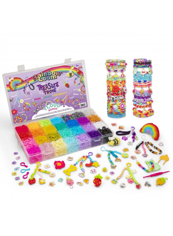Rainbow Loom: Treasure Trove - DIY Rubber Band Bracelet Craft Kit with Case - 11,000 Loom Bands & Accessories, Design & Create, Ages 7+ Amazon Exclusive - Image 1