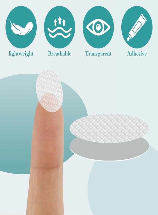 ٥٠٠ قطعة من لصقات دعم شحمة الأذن للأقراط، ملصقات أقراط شفافة للأقراط الثقيلة (١٫٥ × ١٫٢ سم) وأغطية أقراط للرياضة، لصقات دعم شحمة الأذن للاستخدام طويل الأمد - Image 5