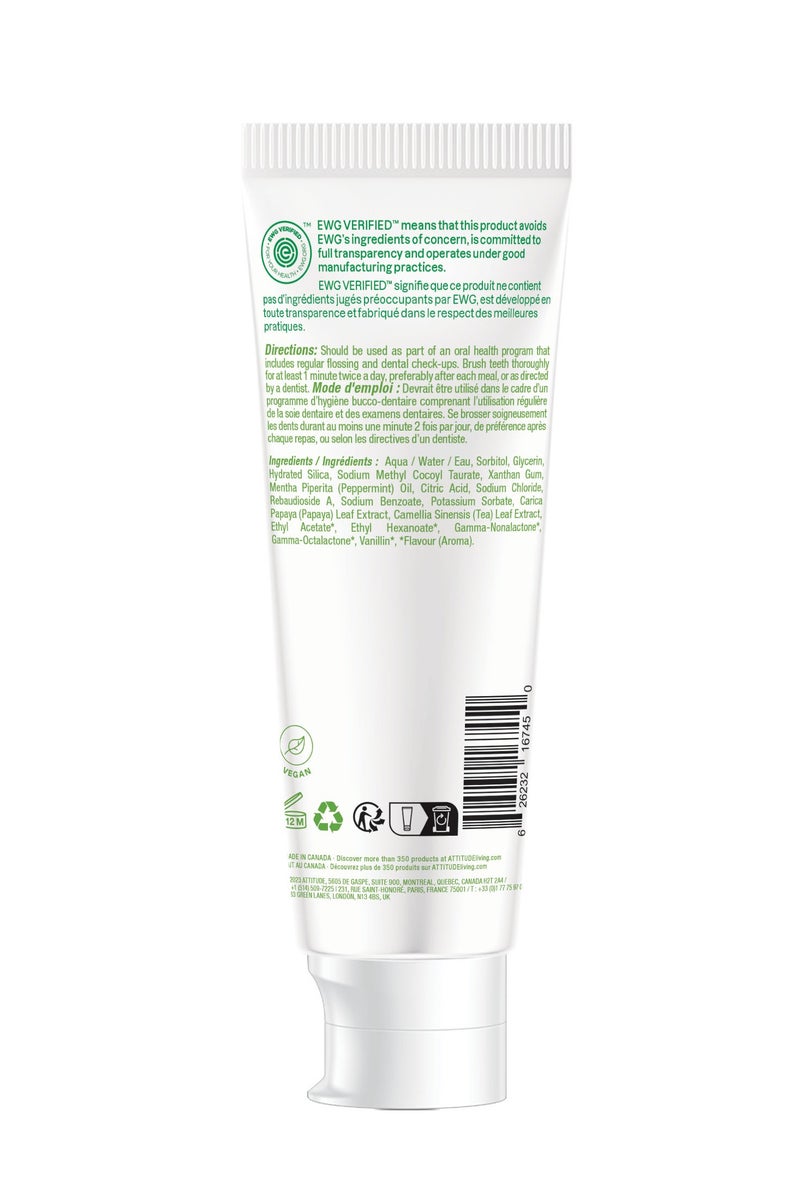 Attitude Toothpaste Without Fluor For Kids - Coconut Mint - Image 2