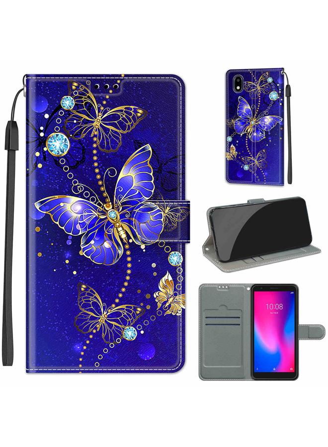 The Bros Case For ZTE A3 2020 Voltage Coloured Drawing Magnetic Clasp Horizontal Flip PU Leather Case with Holder & Card Slots