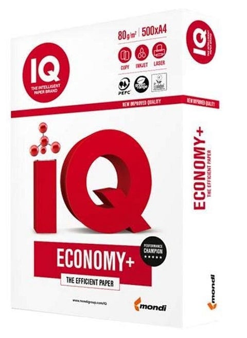 Mondi IQ Economy+ A4 Size Copy Paper, 80 GSM- Pack Of 500 Sheets