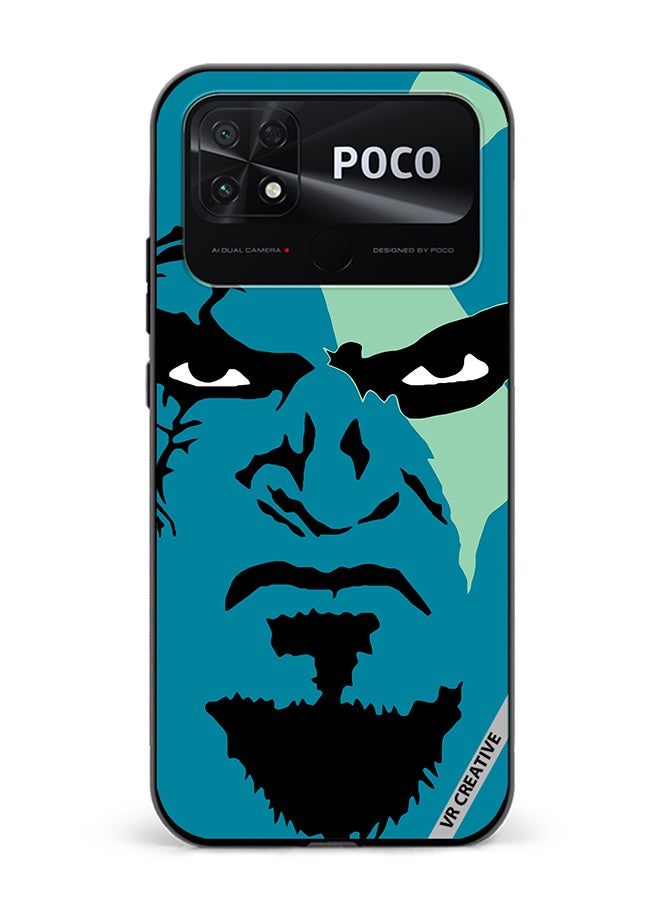 VR CREATIVE Protective Case Cover For Xiaomi Poco C40 Face God Of War Design Multicolour - Image 1
