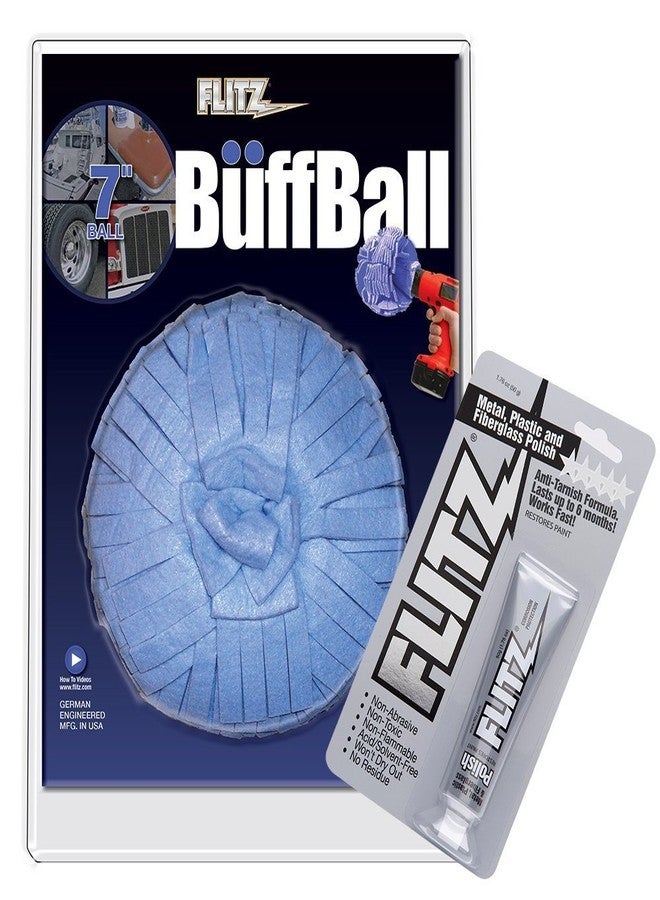 Flitz WB201-50 Blue X-Large Original Buff Ball in Clamshell, 7-Inch - Image 1