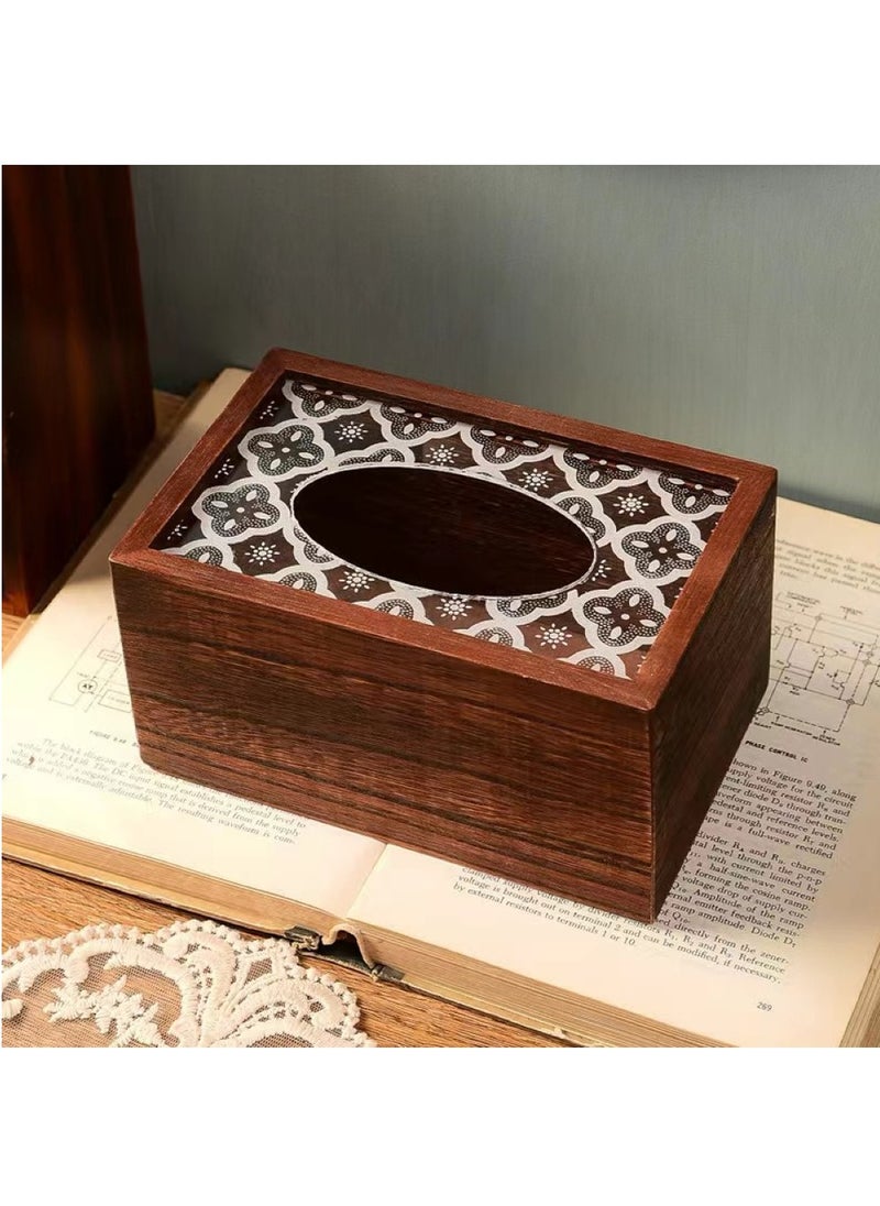 1-Piece Wooden Tissue Box Rectangle Shaped Tissue Box Brown/White 20x13x10 Centimeter - pzsku/Z13D0D6C940042B49F81EZ/45/_/1713371723/67f1f033-603c-4b3e-b5b3-af61e2aad7ba