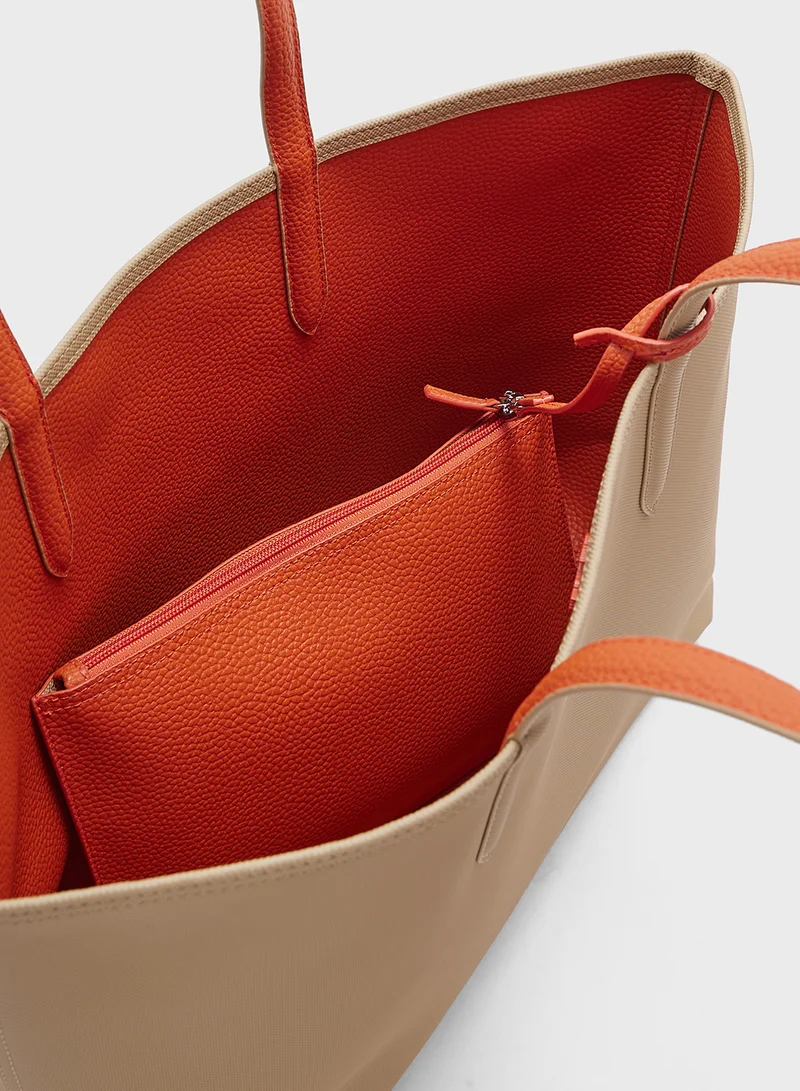 لاكوست Essentials Top Handle Zip Over Tote