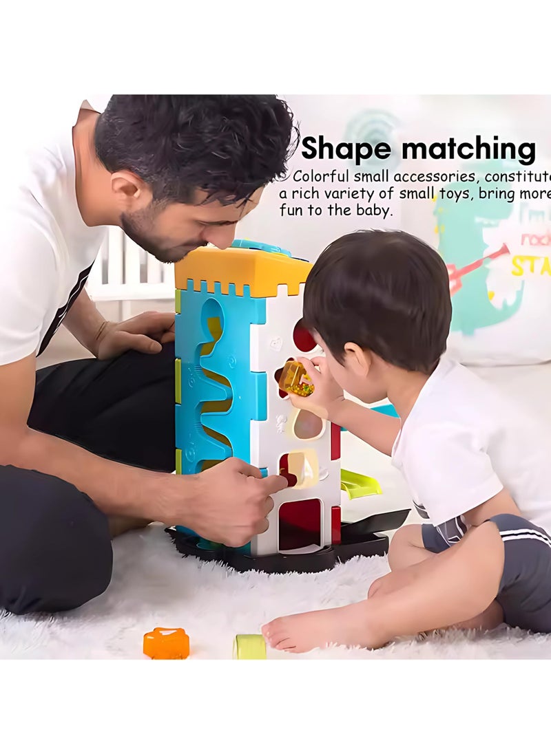 Twisoo Twisoo Educational Kids Activity Toy Set – 2-in-1 Playset with Race Track Shape Sorter & Rolling Ball Piano – Music & Learning Toy for Toddlers & Babies, Indoor Fun Playset (Green)  - Image 3