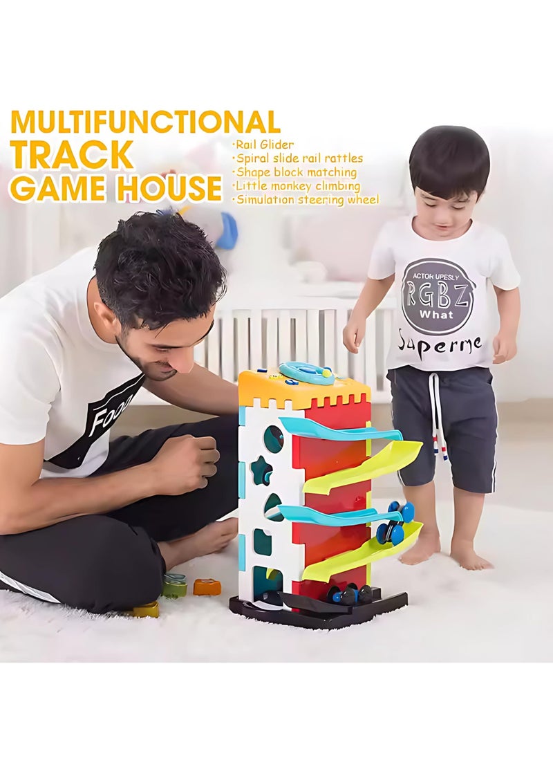 Twisoo Twisoo Educational Kids Activity Toy Set – 2-in-1 Playset with Race Track Shape Sorter & Rolling Ball Piano – Music & Learning Toy for Toddlers & Babies, Indoor Fun Playset (Green)  - Image 4