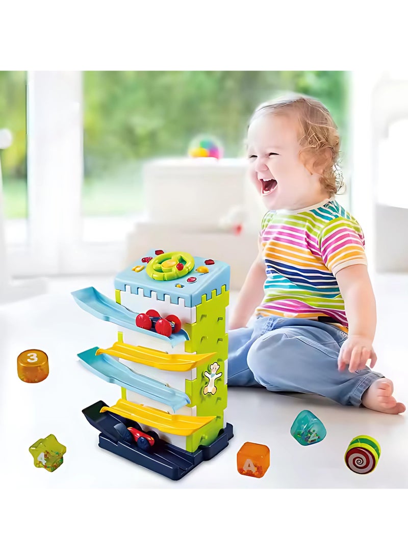 Twisoo Twisoo Educational Kids Activity Toy Set – 2-in-1 Playset with Race Track Shape Sorter & Rolling Ball Piano – Music & Learning Toy for Toddlers & Babies, Indoor Fun Playset (Green)  - Image 5