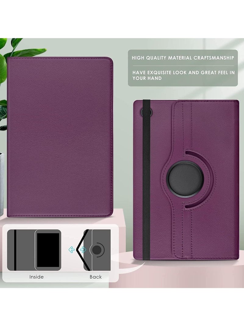 ELTRAZONE Case Compatible with Galaxy Tab A8 10.5" Case (SM-X200/X205/X207), Galaxy Tab A8 Case 10.5 inch,Auto Sleep/Wake 360° Rotating Stand Folio Leather Case for Tab A8 2022 (Purple) - Image 2